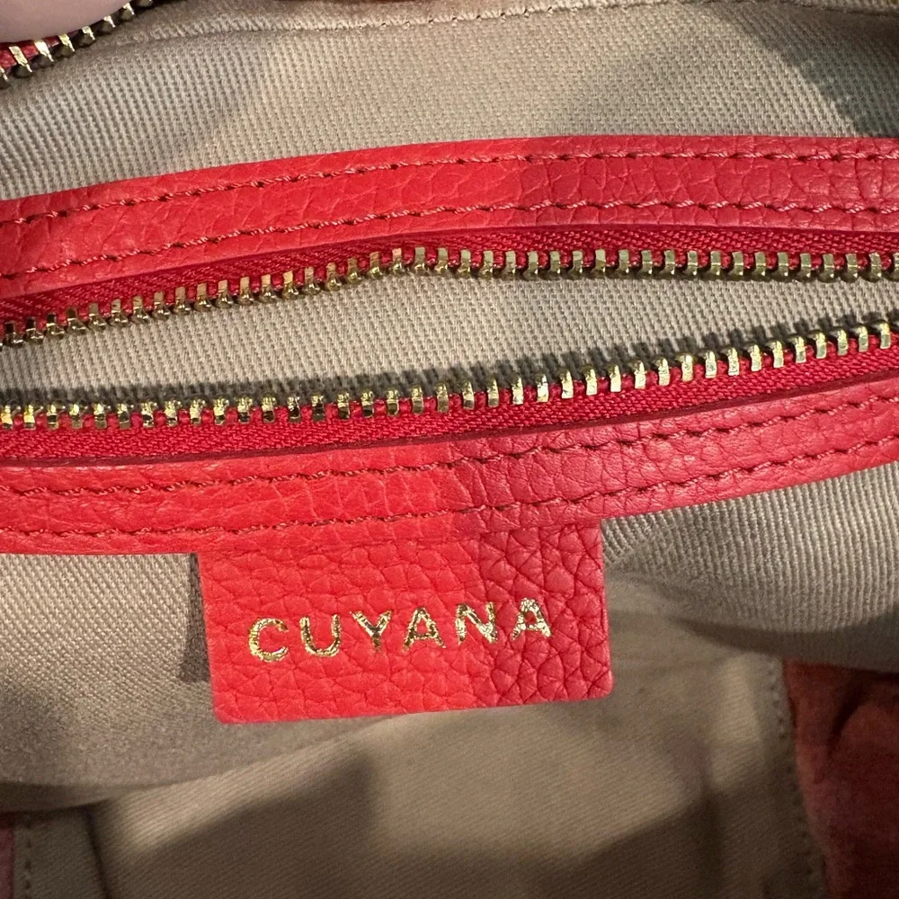 Red Leather Cuyana Crossbody Bag/Purse - Picture 6 of 7